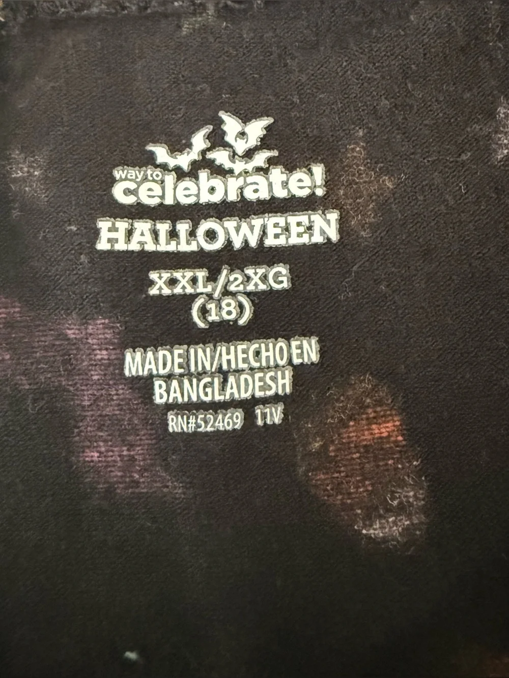 Way to Celebrate Girls Halloween Cropped Leggings Spooky Bats Spiderwebs XXL